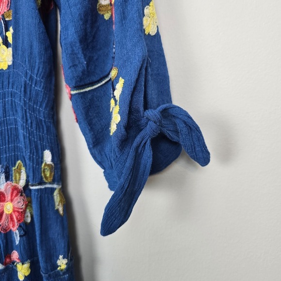 Floral Blue Maxi Dress - Picture 2 of 12